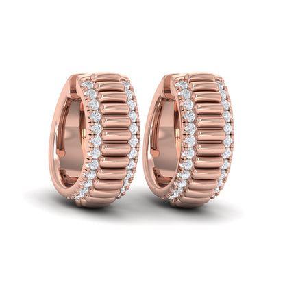 Fluted Huggie Earrings