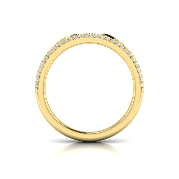 Open Stackable Pave Wedding Band
