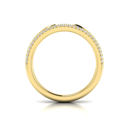 Open Stackable Pave Wedding Band