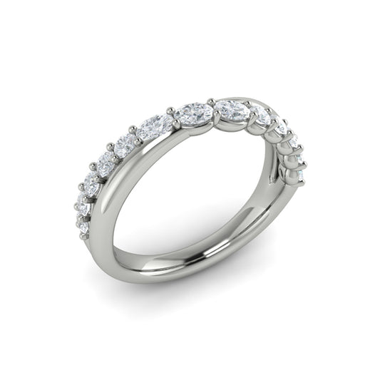 Crossed Oval Stackable Band