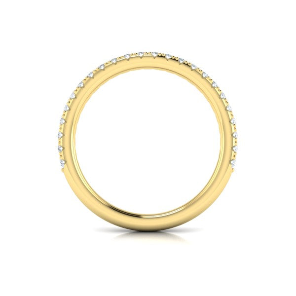 Matching Bands Wedding Band in 14K Yellow Gold by Vlora Bridal