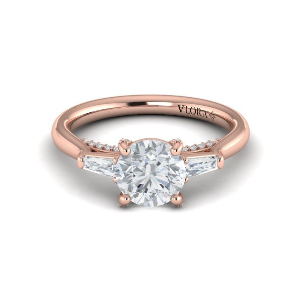 Crescendo Three Stone Engagement Ring