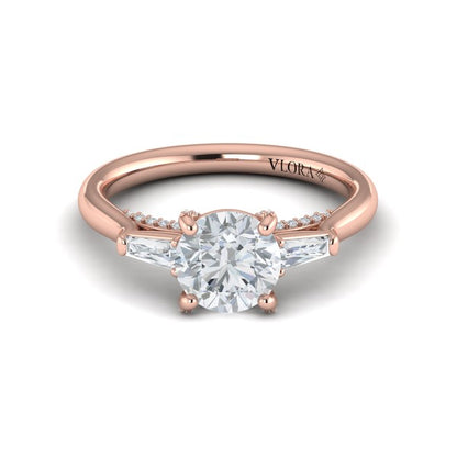 Crescendo Three Stone Engagement Ring