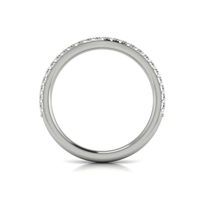 Matching Bands Wedding Band in 14K White Gold by Vlora Bridal