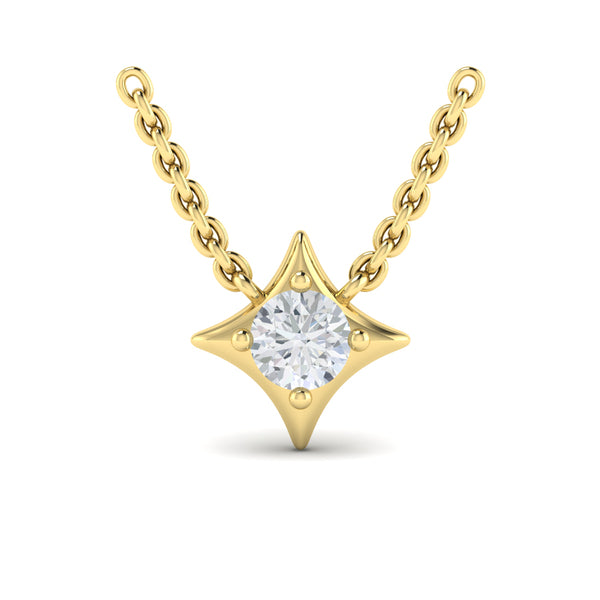 Single Diamond Vlora Star Pendant Necklace