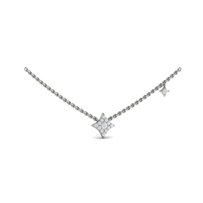 Diamond Cluster Vlora Star Double Pendant Necklace