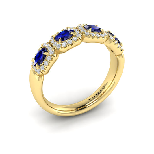 Diamond and Sapphire Statement Ring