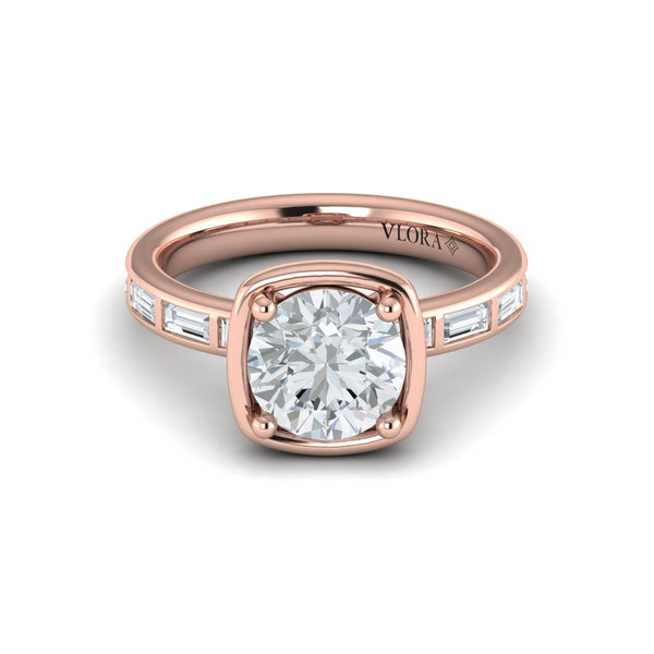 Art Deco Baguette Channel Engagement Ring