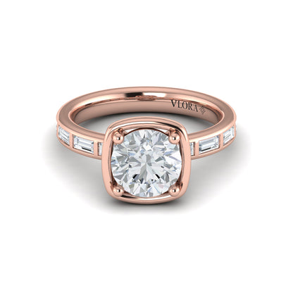 Art Deco Baguette Channel Engagement Ring