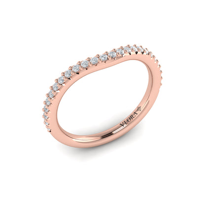Matching Bands Wedding Band in 14K Rose Gold by Vlora Bridal