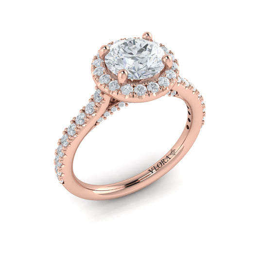 Classic Round Halo Engagement Ring