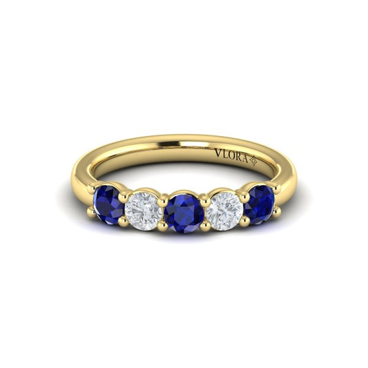 Sapphire and Diamond Band