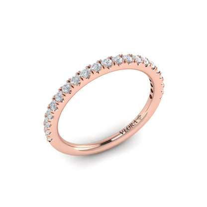 Matching Bands Wedding Band in 14K Rose Gold by Vlora Bridal