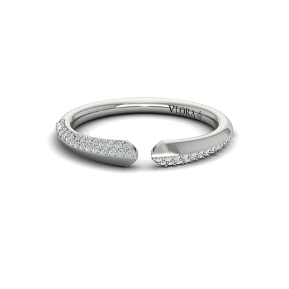 Pavé Diamond Open Band Ring