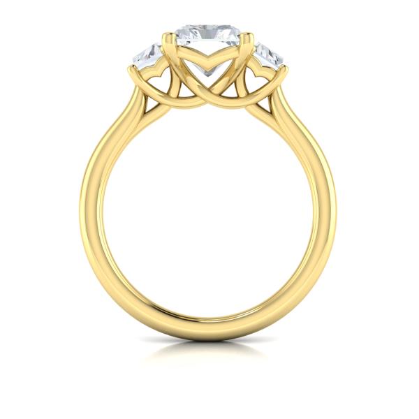 Tapestry Three Stone Emerald Cut Engagement Ring