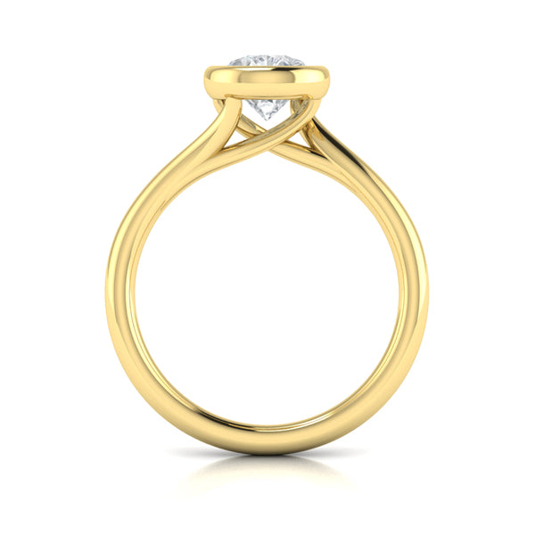 Teardrop Bezel Engagement Ring