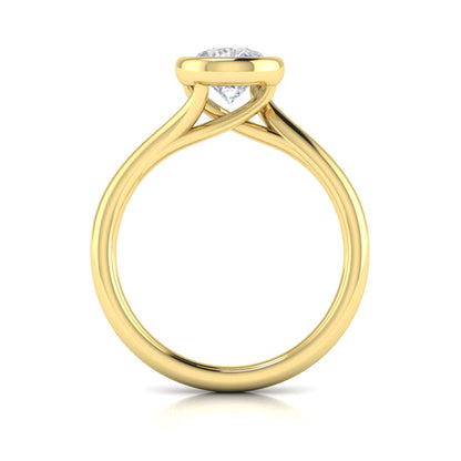 Teardrop Bezel Engagement Ring