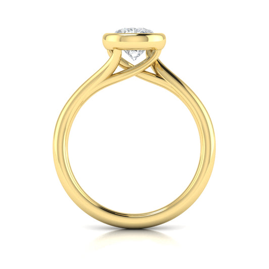 Teardrop Bezel Engagement Ring