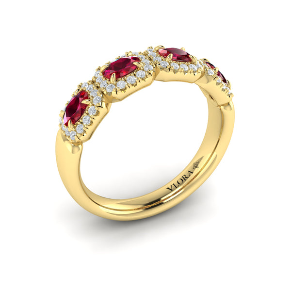 Diamond and Ruby Statement Ring