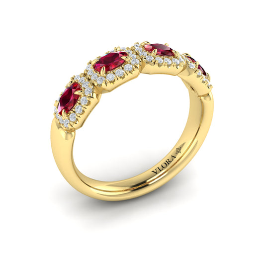 Diamond and Ruby Statement Ring