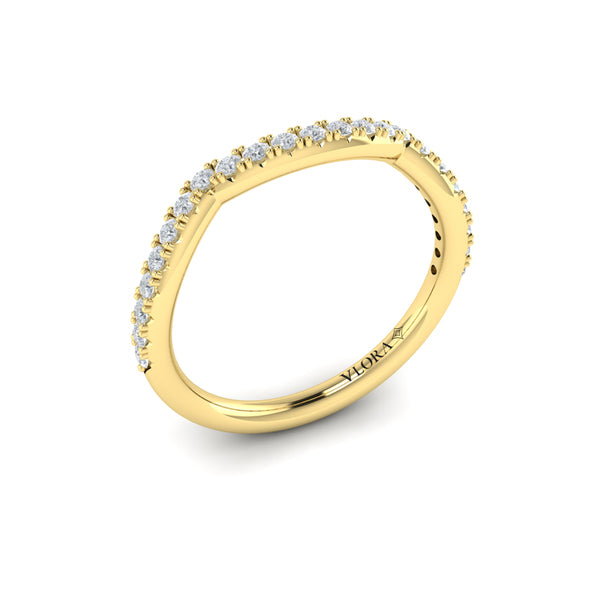 Matching Bands Wedding Band in 14K Yellow Gold by Vlora Bridal