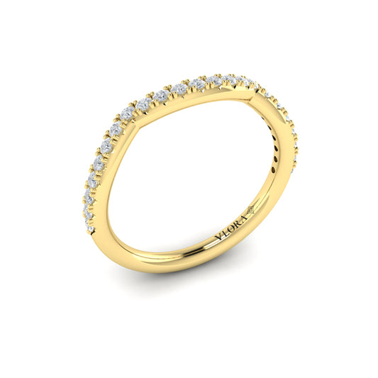 Matching Band for Entwined Solitaire Engagement Ring with Hidden Halo