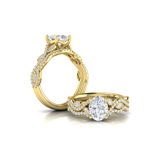 Matching Band for Botanical Oval Engagement Ring