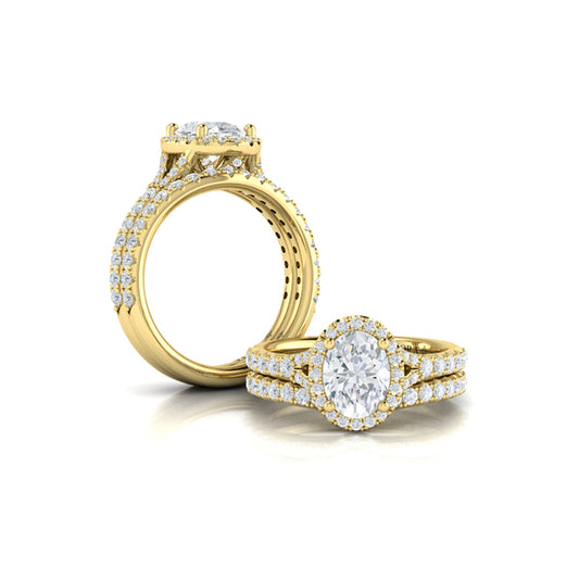 Matching Bands Wedding Band in 14K Yellow Gold by Vlora Bridal