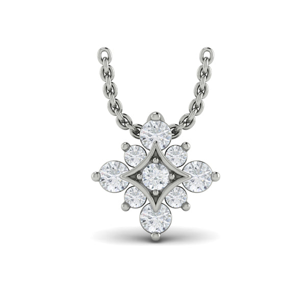 Floating Diamond Star Pendant Necklace