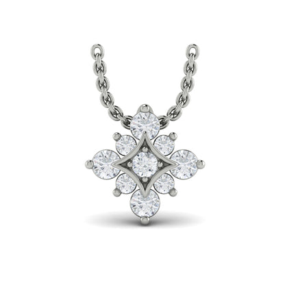 Floating Diamond Star Pendant Necklace