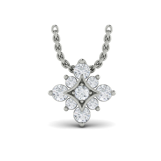 Floating Diamond Star Pendant Necklace