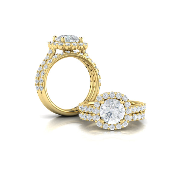 Matching Bands Wedding Band in 14K Yellow Gold by Vlora Bridal