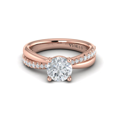 Twisted Pave Classic Engagement Ring