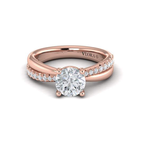 Twisted Pave Classic Engagement Ring