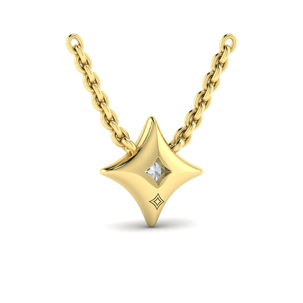 Single Diamond Vlora Star Pendant Necklace