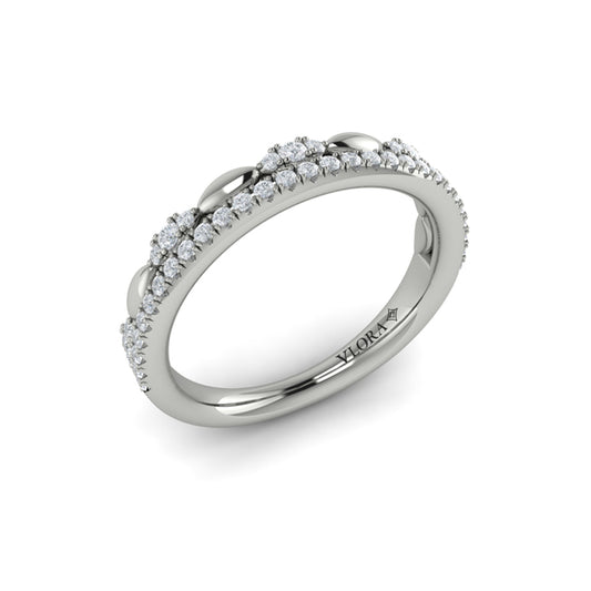 Diamond Oval Duo Pavé Band