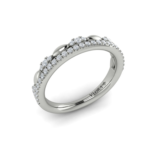 Diamond Oval Duo Pavé Band
