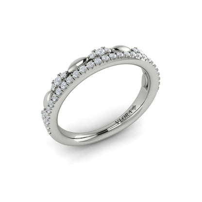 Diamond Oval Duo Pavé Band