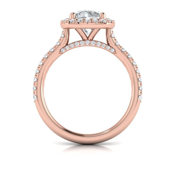 Timeless Euro Halo Round Engagement Ring