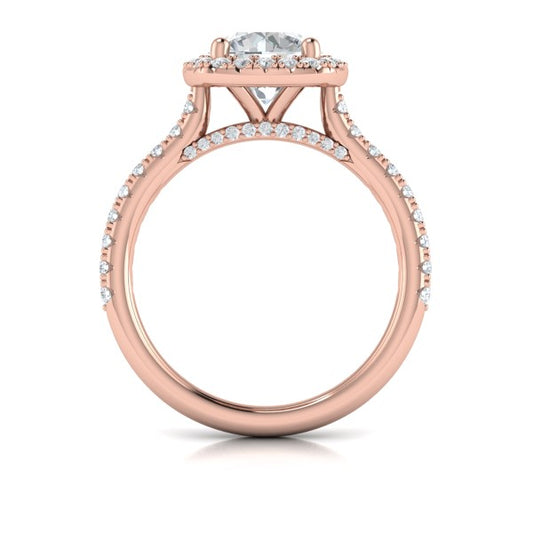 Timeless Euro Halo Round Engagement Ring
