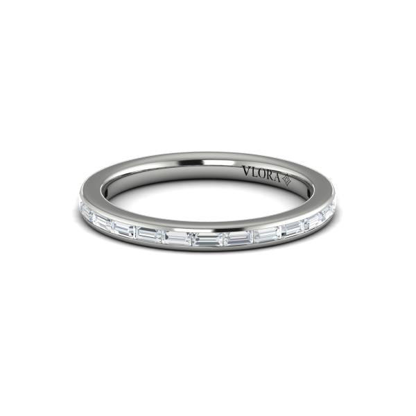 Matching Band for Modern Trio Oval Bezel Engagement Ring