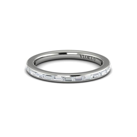 Matching Band for Modern Trio Oval Bezel Engagement Ring