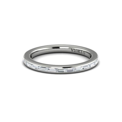 Matching Band for Modern Trio Oval Bezel Engagement Ring