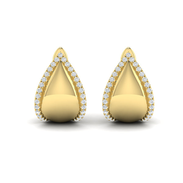 Diamond Trinity Huggie Earrings