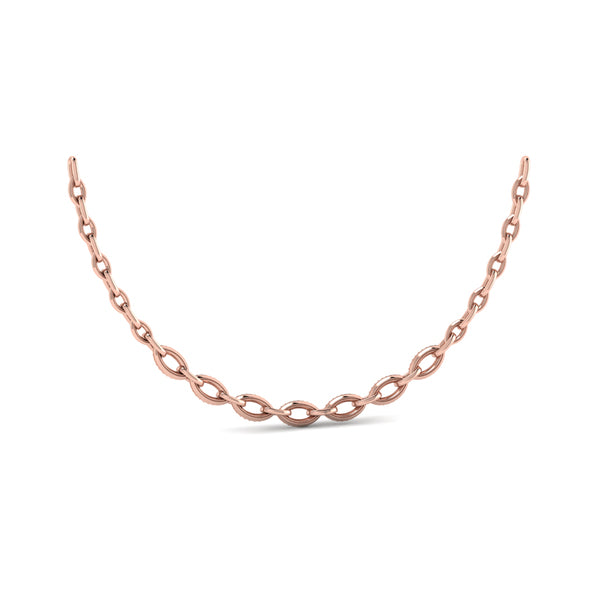 Open Navette Silhouette wtih Diamonds Necklace