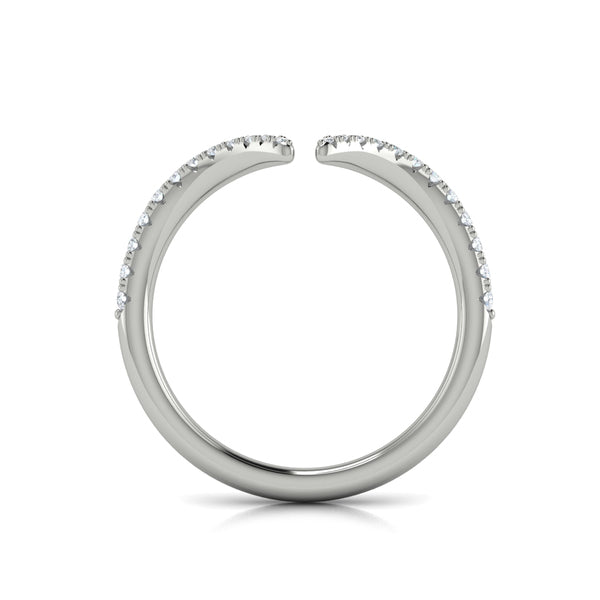 Diamond Open Chevron Ring