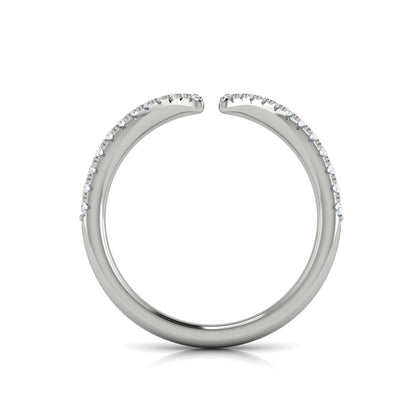 Diamond Open Chevron Ring