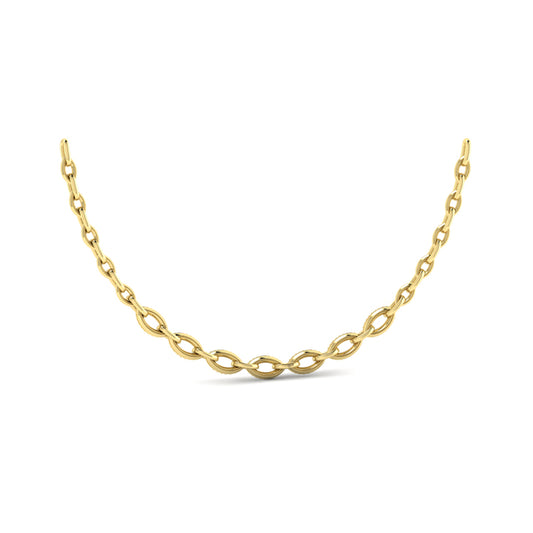 Open Navette Silhouette wtih Diamonds Necklace