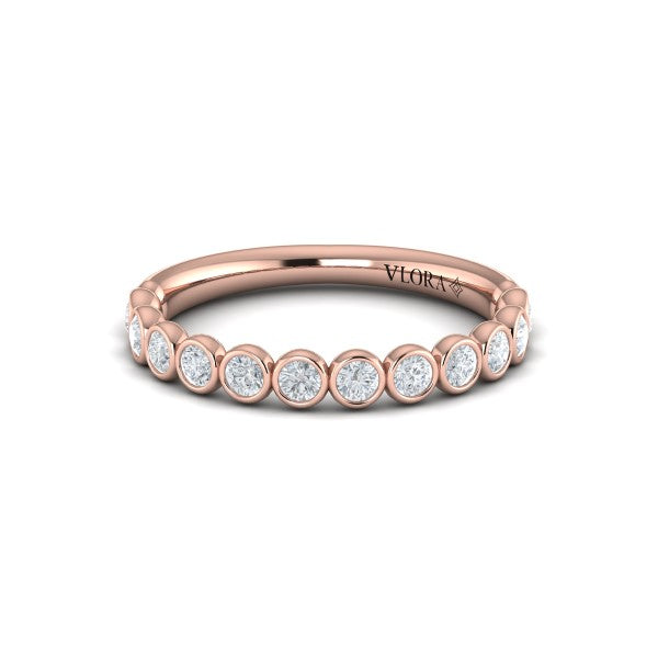 Stackable Bands Wedding Band in 14K Rose Gold by Vlora Bridal