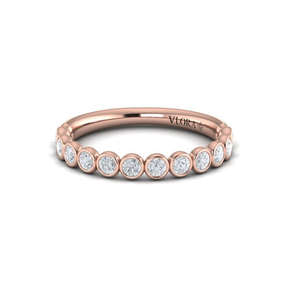 Stackable Bands Wedding Band in 14K Rose Gold by Vlora Bridal